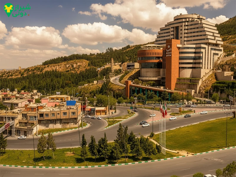 هتل بزرگ شیراز در نزدیکی حرم علی ابن حمزه در شیراز