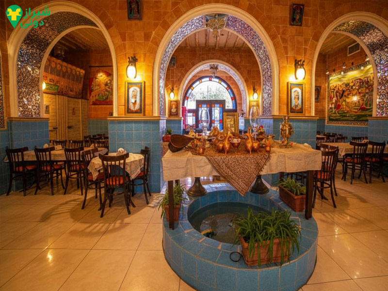 رستوران و سفره خانه های سنتی شیراز در نزدیکی امام زاده علی ابن حمزه