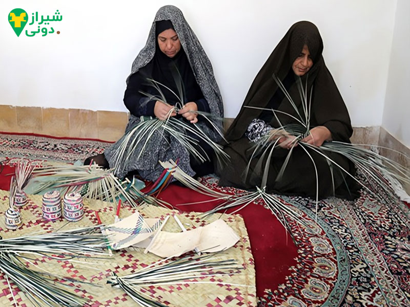 بادبزن، جارو و دروک (نوعی زنبیل) صنایع دستی جهرم