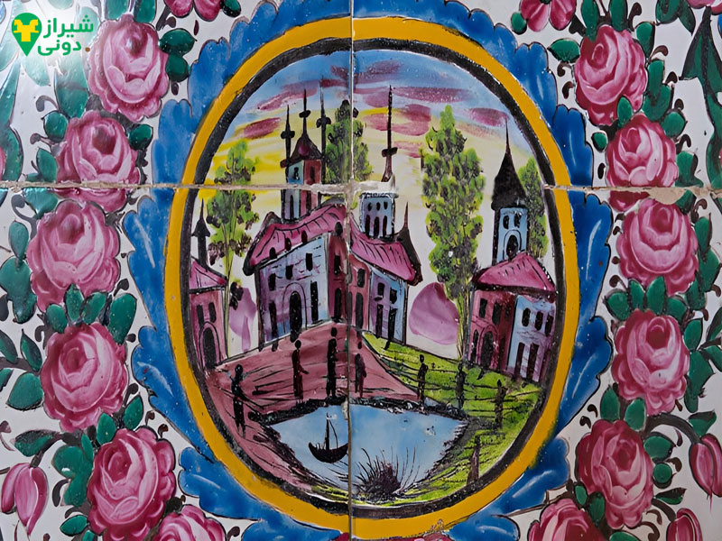 شیشه‌های قدیمی، مرمت در مسجد نصیرالملک شیراز